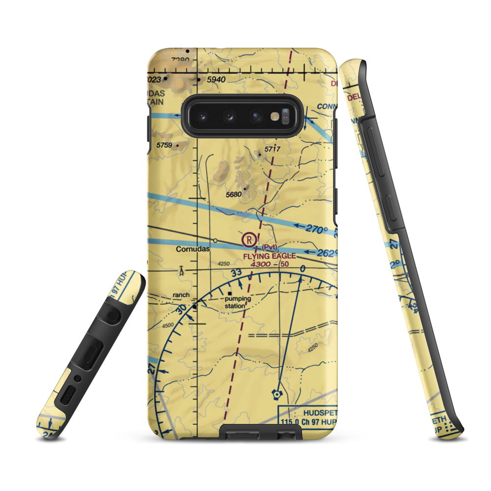Flying Eagle Ranch Airport (65TX) VFR Sectional Samsung Phone Case Samsung Galaxy S10e model shown