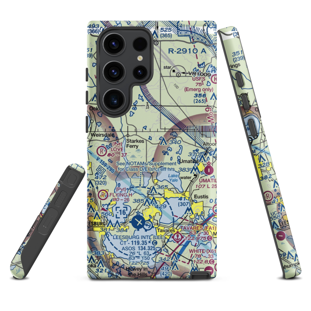 Flying Exotics Airport (47FL) VFR Sectional Samsung Phone Case Samsung Galaxy S23 Ultra model shown