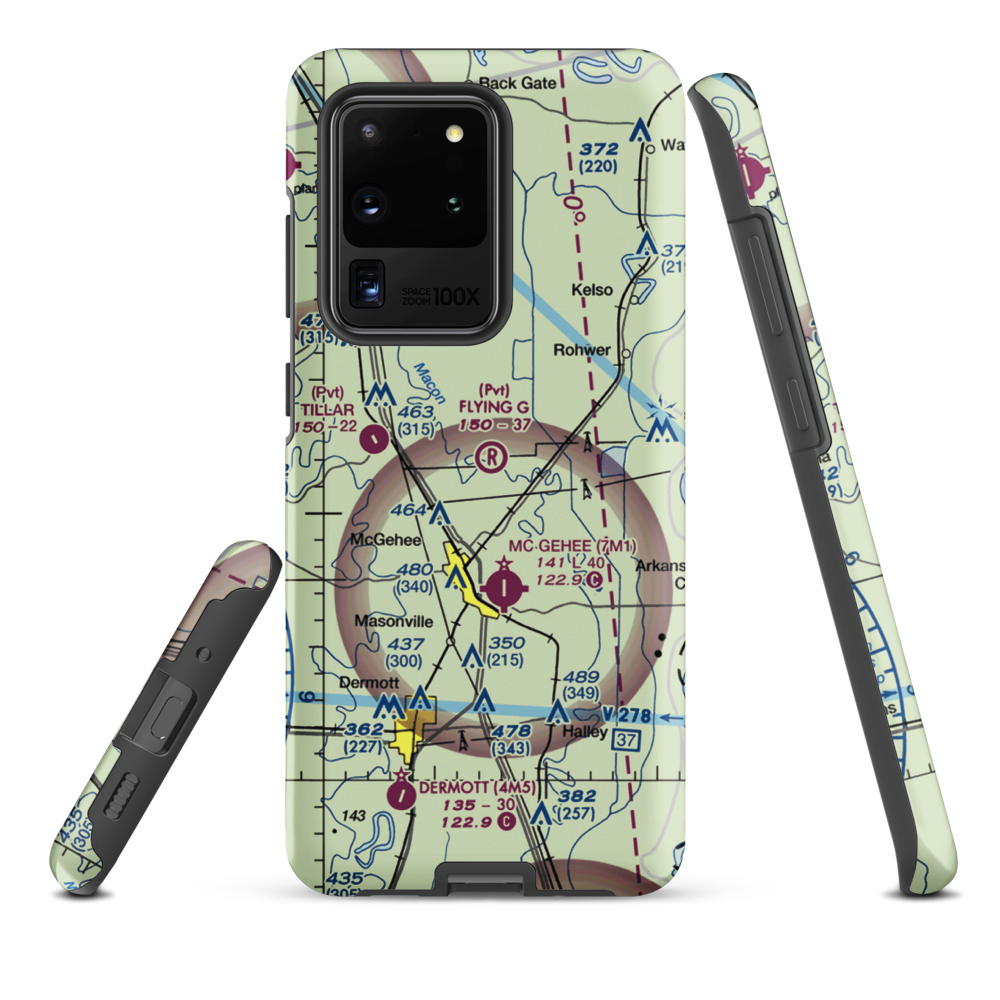 Flying G Ranch Airport (AR79) VFR Sectional Samsung Phone Case Samsung Galaxy S20 Ultra model shown