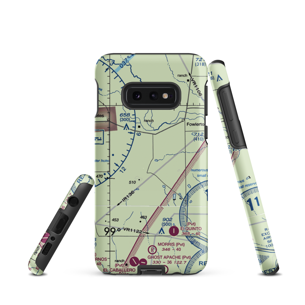Flying Hare Airport (US-0139) VFR Sectional Samsung Phone Case Samsung Galaxy S10 Plus model shown