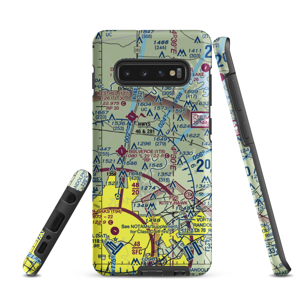 Flying J Airport (86TX) VFR Sectional Samsung Phone Case Samsung Galaxy S10e model shown