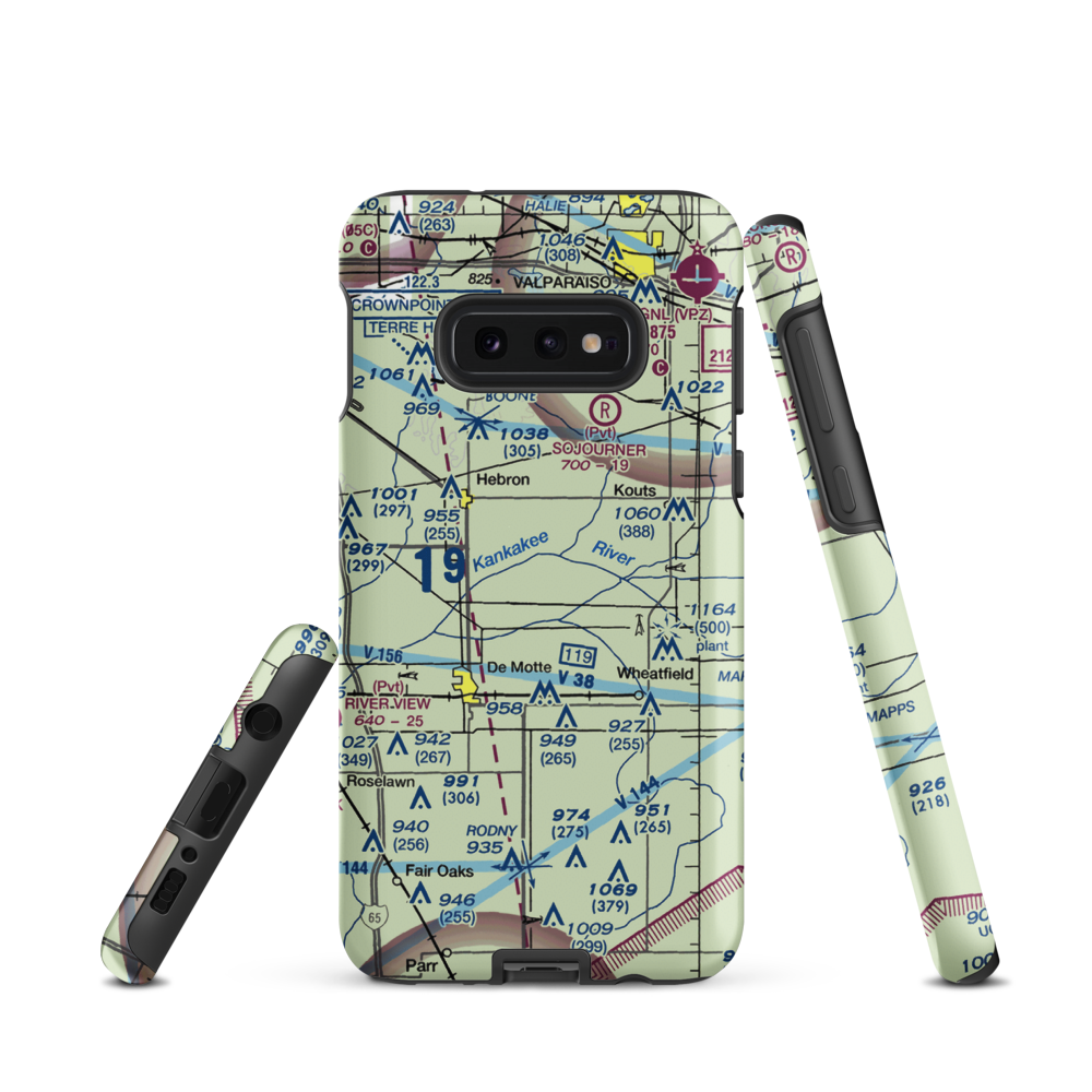 Flying J Airport (IN61) VFR Sectional Samsung Phone Case Samsung Galaxy S10 Plus model shown
