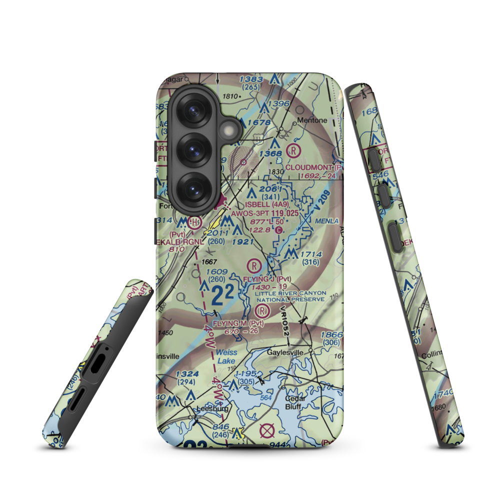 Flying J Ranch Airport (2AL5) VFR Sectional Samsung Phone Case Samsung Galaxy S25 model shown