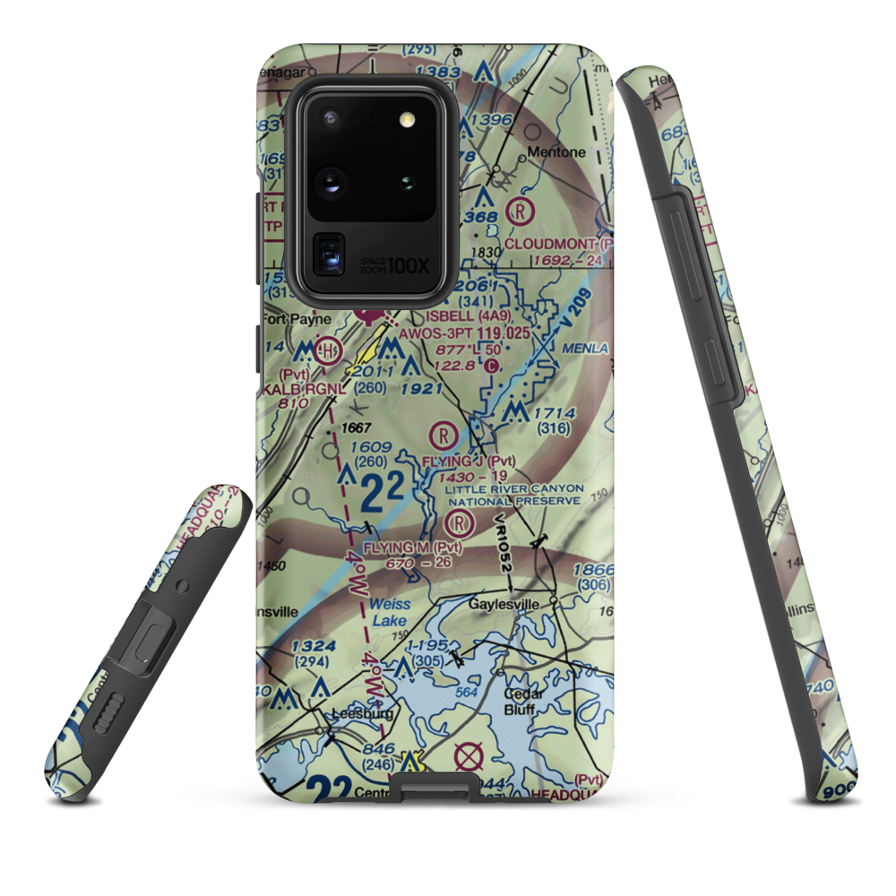 Flying J Ranch Airport (2AL5) VFR Sectional Samsung Phone Case Samsung Galaxy S20 Ultra model shown