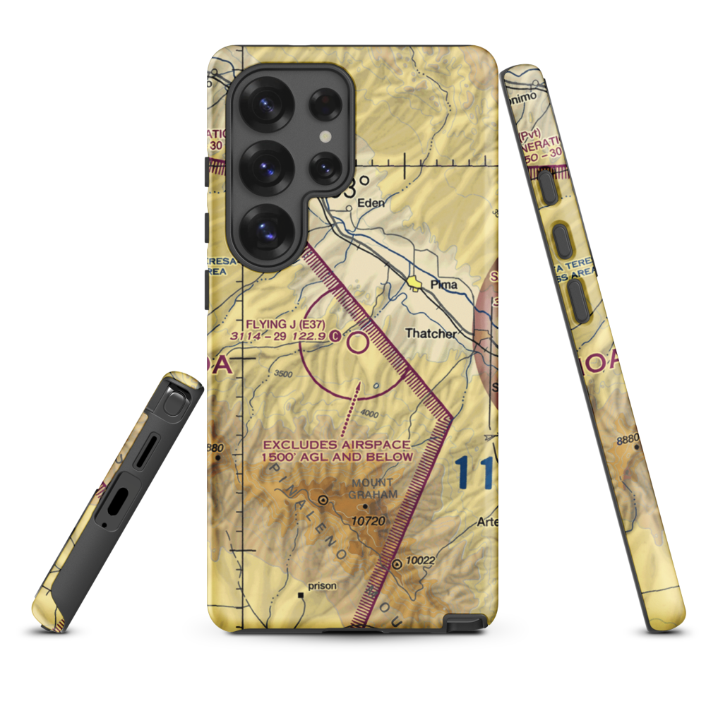 Flying J Ranch Airport (E37) VFR Sectional Samsung Phone Case Samsung Galaxy S25 Ultra model shown