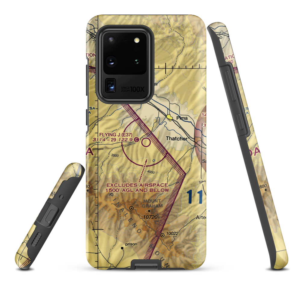 Flying J Ranch Airport (E37) VFR Sectional Samsung Phone Case Samsung Galaxy S20 Ultra model shown