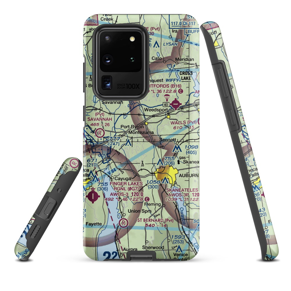 Flying K Airport (6NK8) VFR Sectional Samsung Phone Case Samsung Galaxy S20 Ultra model shown