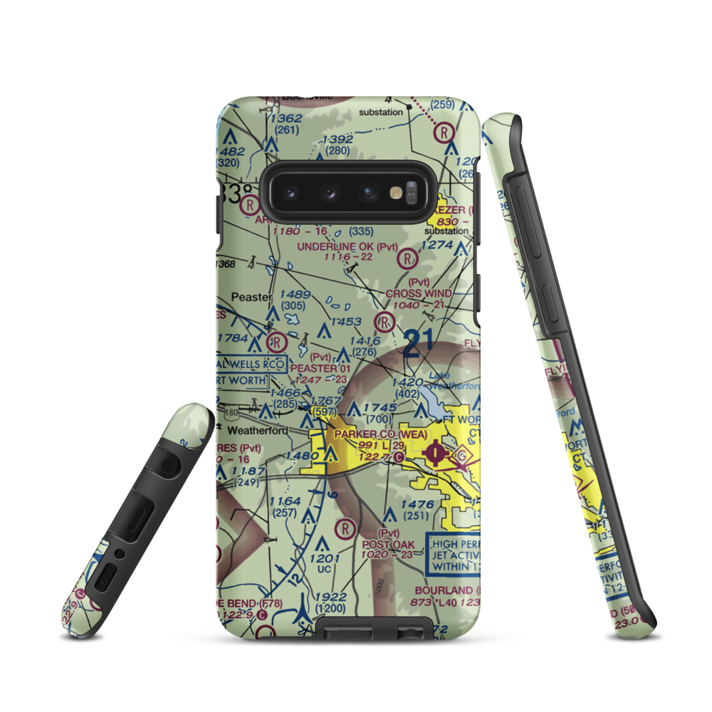 Flying K Airport (6TA7) VFR Sectional Samsung Phone Case Samsung Galaxy S10 model shown