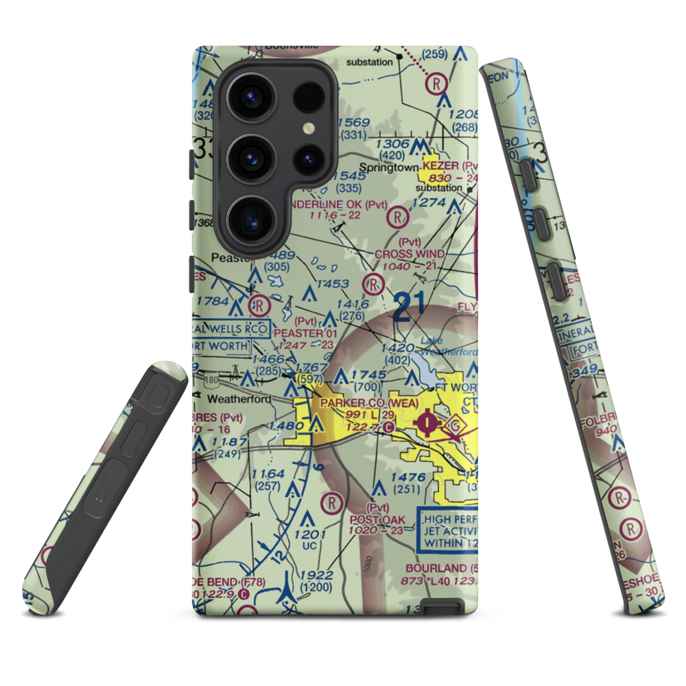 Flying K Airport (6TA7) VFR Sectional Samsung Phone Case Samsung Galaxy S23 Ultra model shown