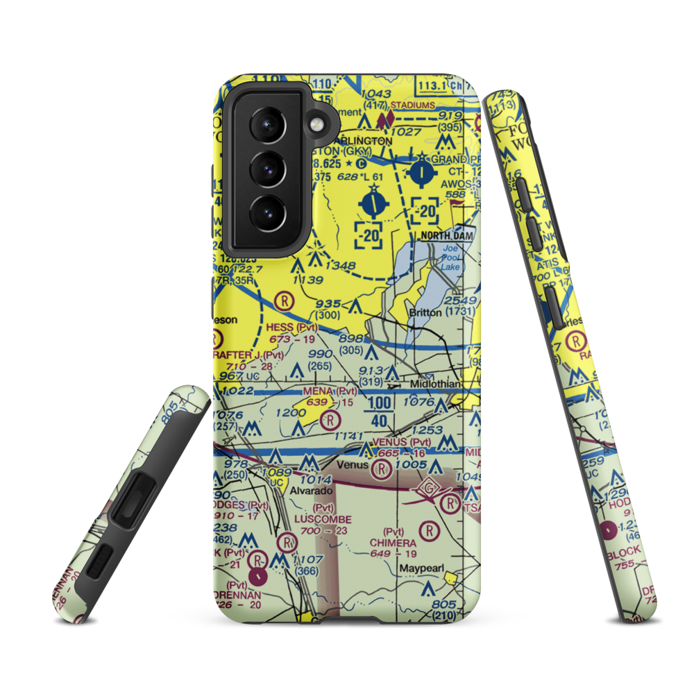 Flying L Airpark (6TX7) VFR Sectional Samsung Phone Case Samsung Galaxy S21 FE model shown