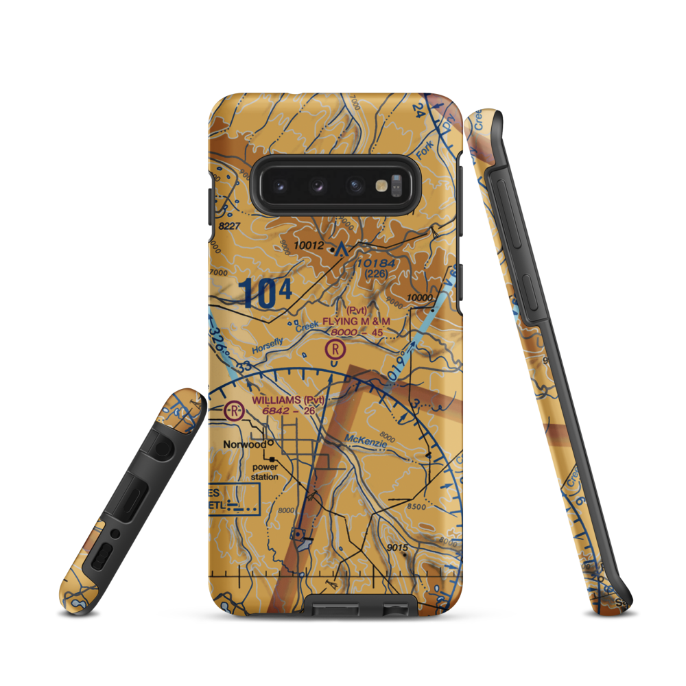 Flying M & M Ranch Airport (0CO6) VFR Sectional Samsung Phone Case Samsung Galaxy S10 model shown