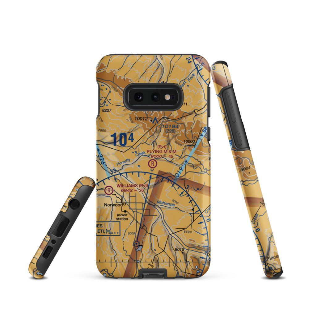 Flying M & M Ranch Airport (0CO6) VFR Sectional Samsung Phone Case Samsung Galaxy S10 Plus model shown