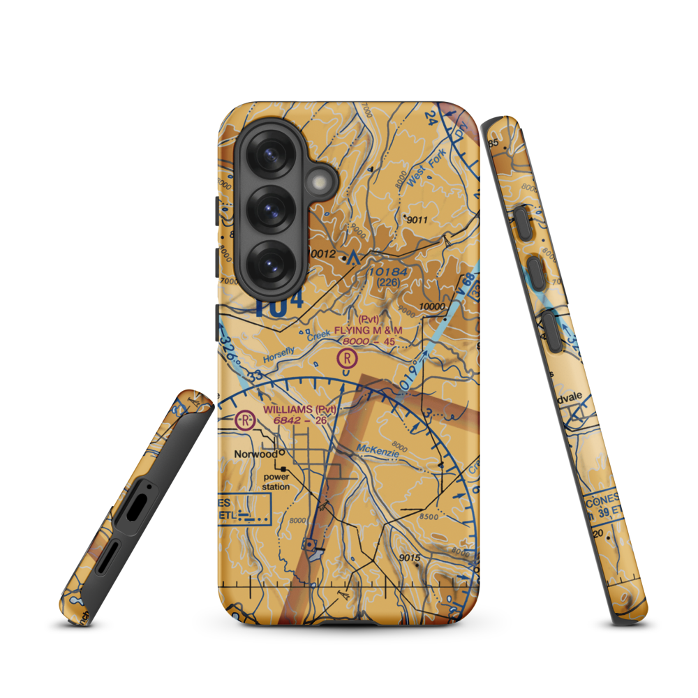 Flying M & M Ranch Airport (0CO6) VFR Sectional Samsung Phone Case Samsung Galaxy S25 model shown