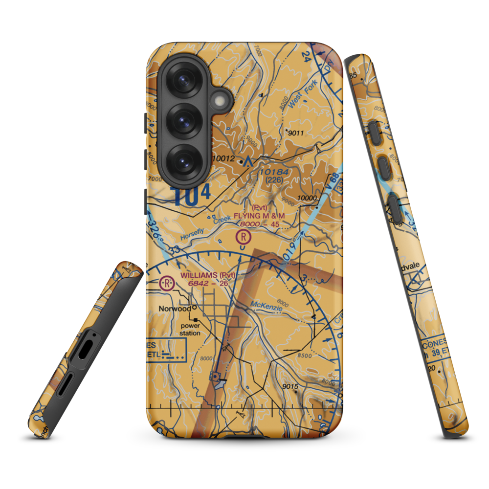 Flying M & M Ranch Airport (0CO6) VFR Sectional Samsung Phone Case Samsung Galaxy S25 Plus model shown