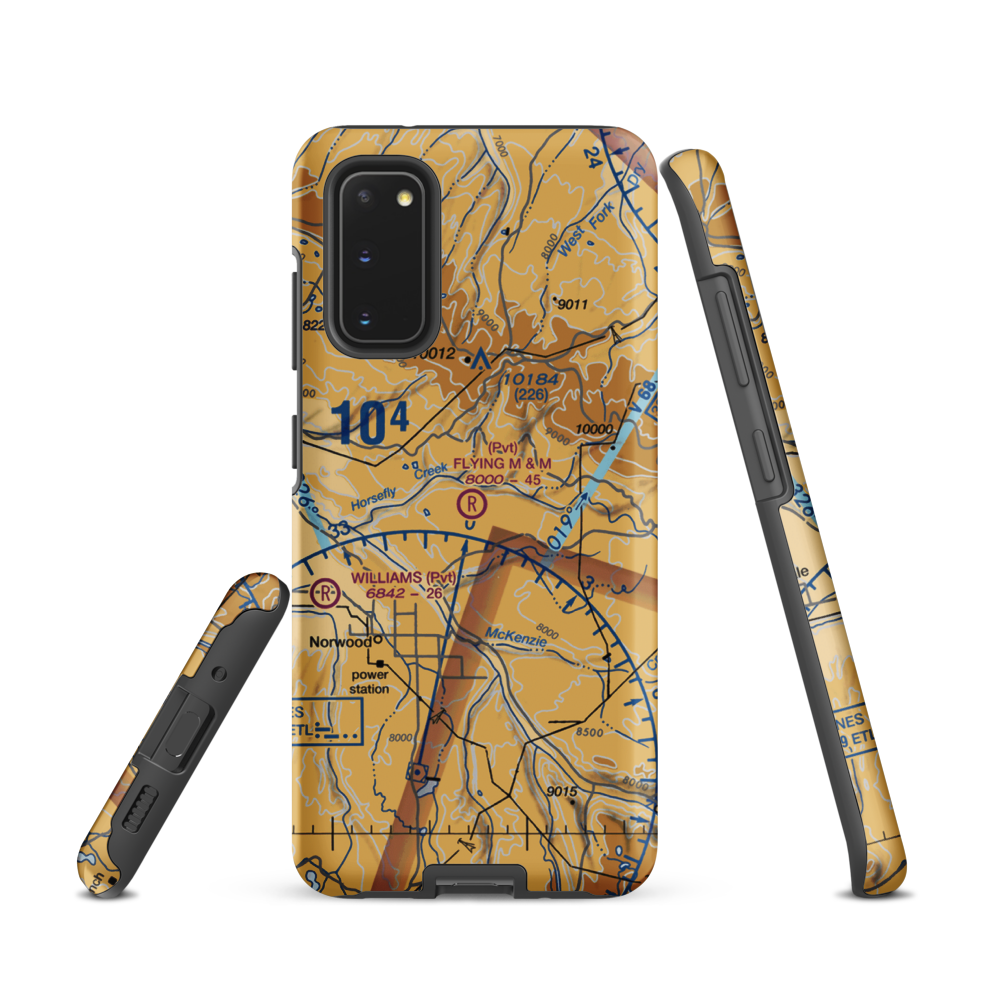 Flying M & M Ranch Airport (0CO6) VFR Sectional Samsung Phone Case Samsung Galaxy S20 model shown