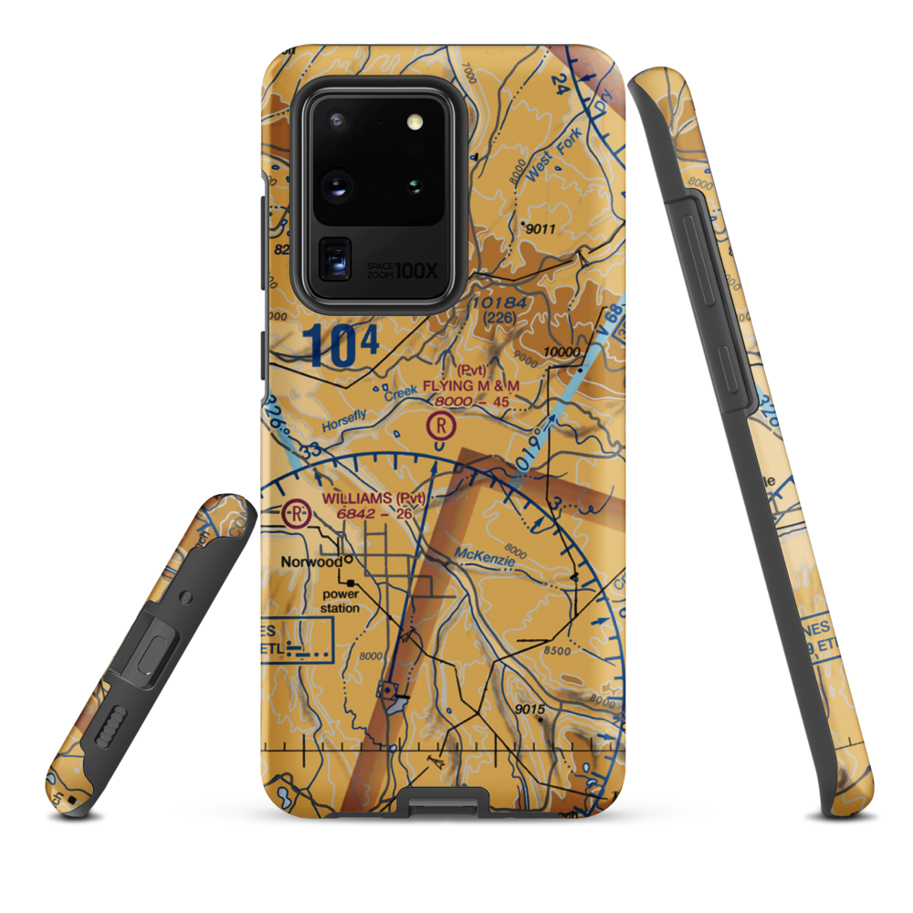 Flying M & M Ranch Airport (0CO6) VFR Sectional Samsung Phone Case Samsung Galaxy S20 Ultra model shown