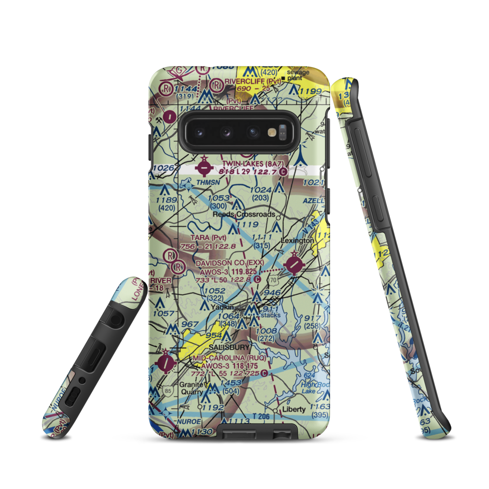 Flying M Airport (2NC6) VFR Sectional Samsung Phone Case Samsung Galaxy S10 model shown