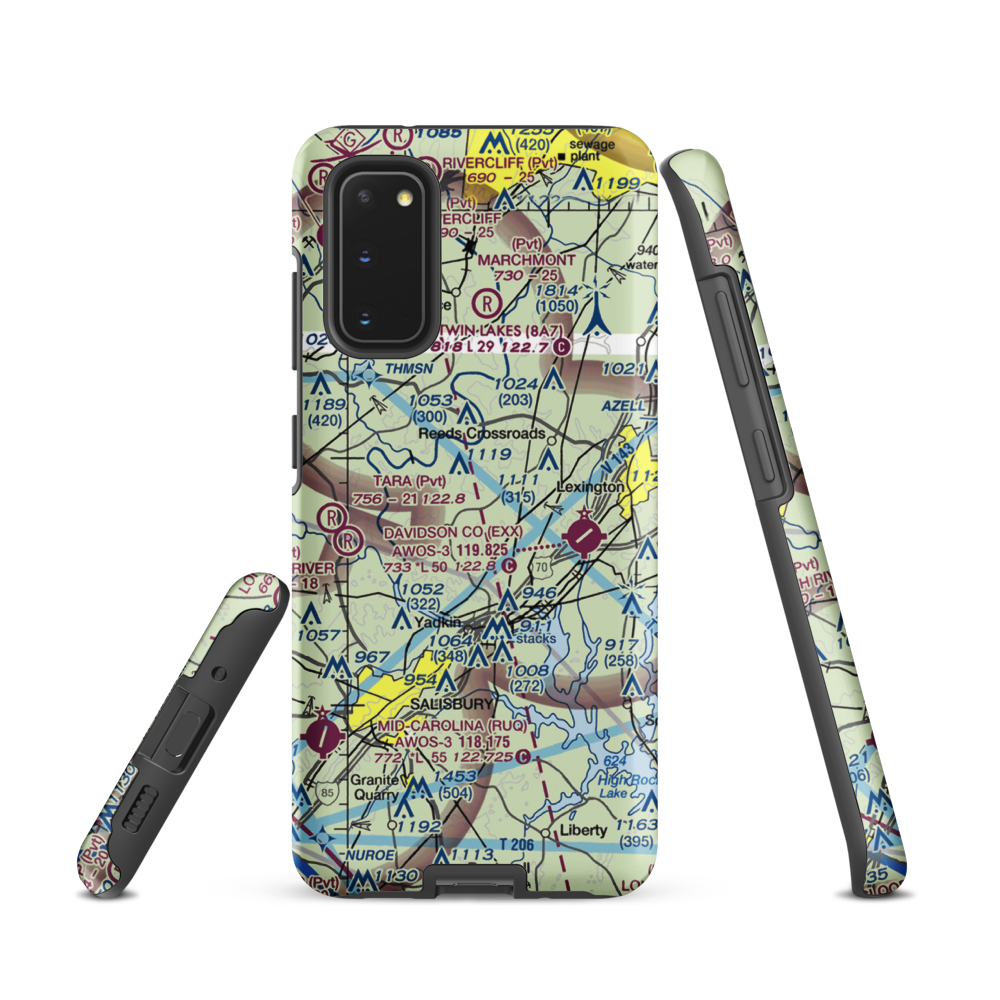 Flying M Airport (2NC6) VFR Sectional Samsung Phone Case Samsung Galaxy S20 model shown