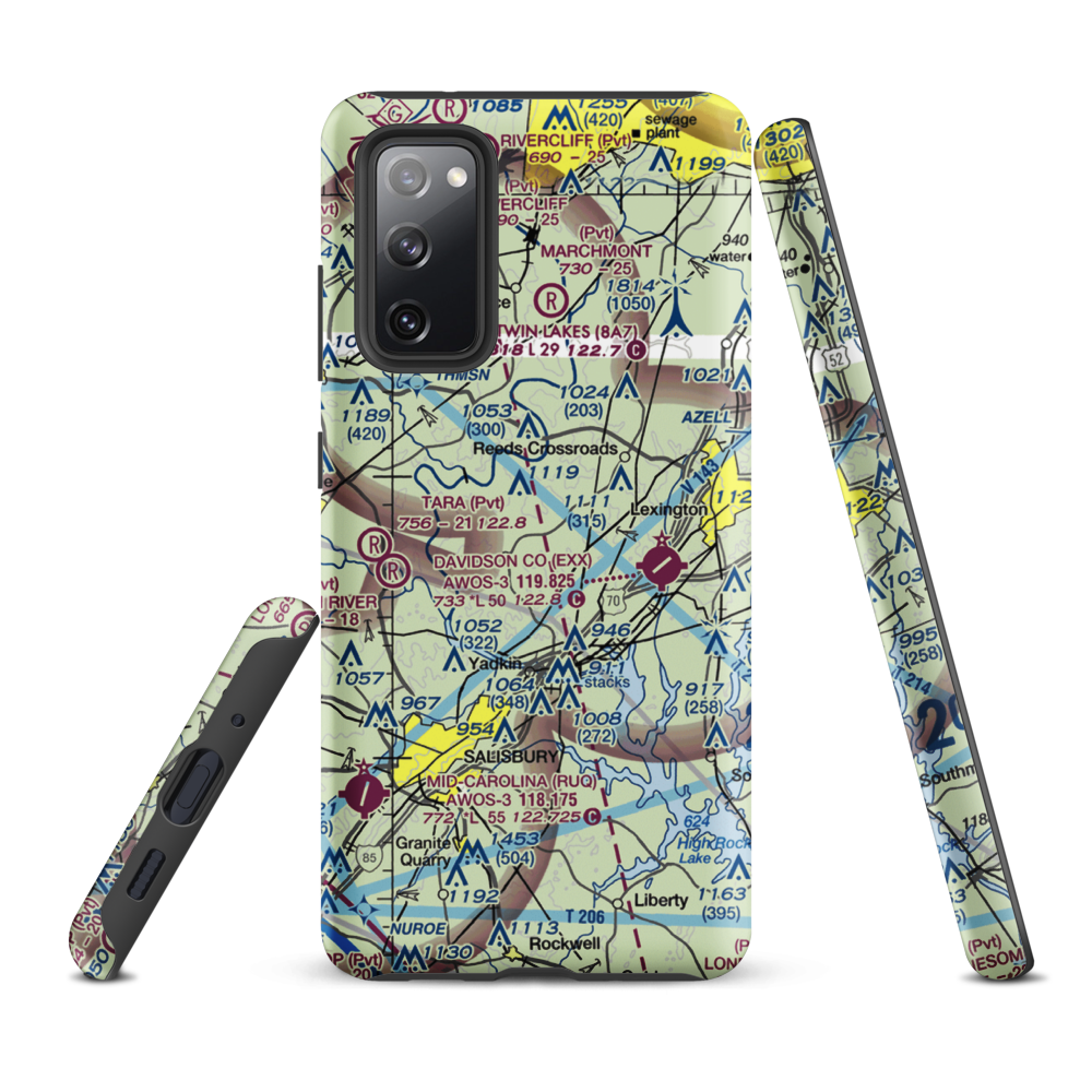 Flying M Airport (2NC6) VFR Sectional Samsung Phone Case Samsung Galaxy S20 FE model shown