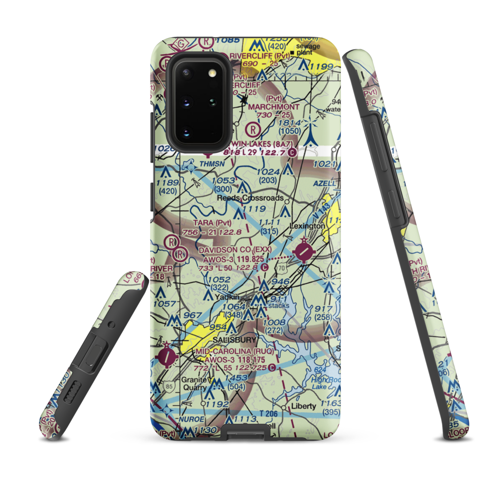 Flying M Airport (2NC6) VFR Sectional Samsung Phone Case Samsung Galaxy S20 Plus model shown