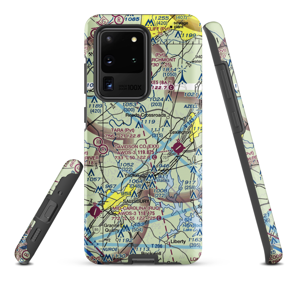 Flying M Airport (2NC6) VFR Sectional Samsung Phone Case Samsung Galaxy S20 Ultra model shown