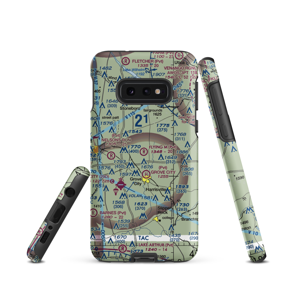 Flying M Ranch Airport (4PN0) VFR Sectional Samsung Phone Case Samsung Galaxy S10 Plus model shown