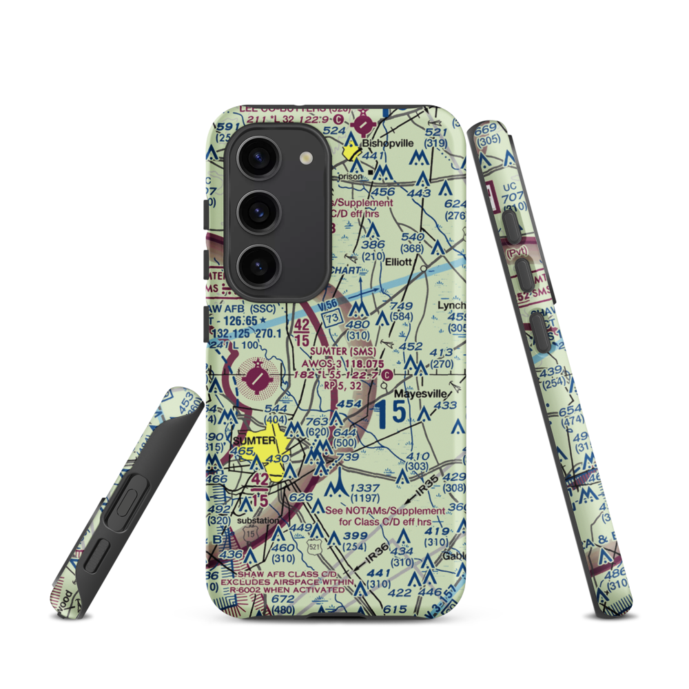 Flying O Airport (00SC) VFR Sectional Samsung Phone Case Samsung Galaxy S23 model shown