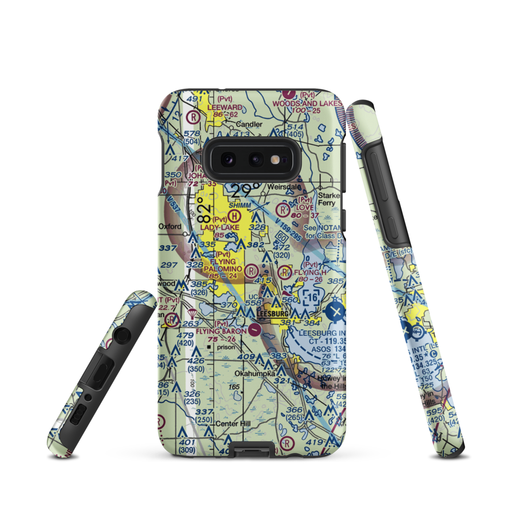 Flying Palomino Ranch Airport (5FA1) VFR Sectional Samsung Phone Case Samsung Galaxy S10e model shown