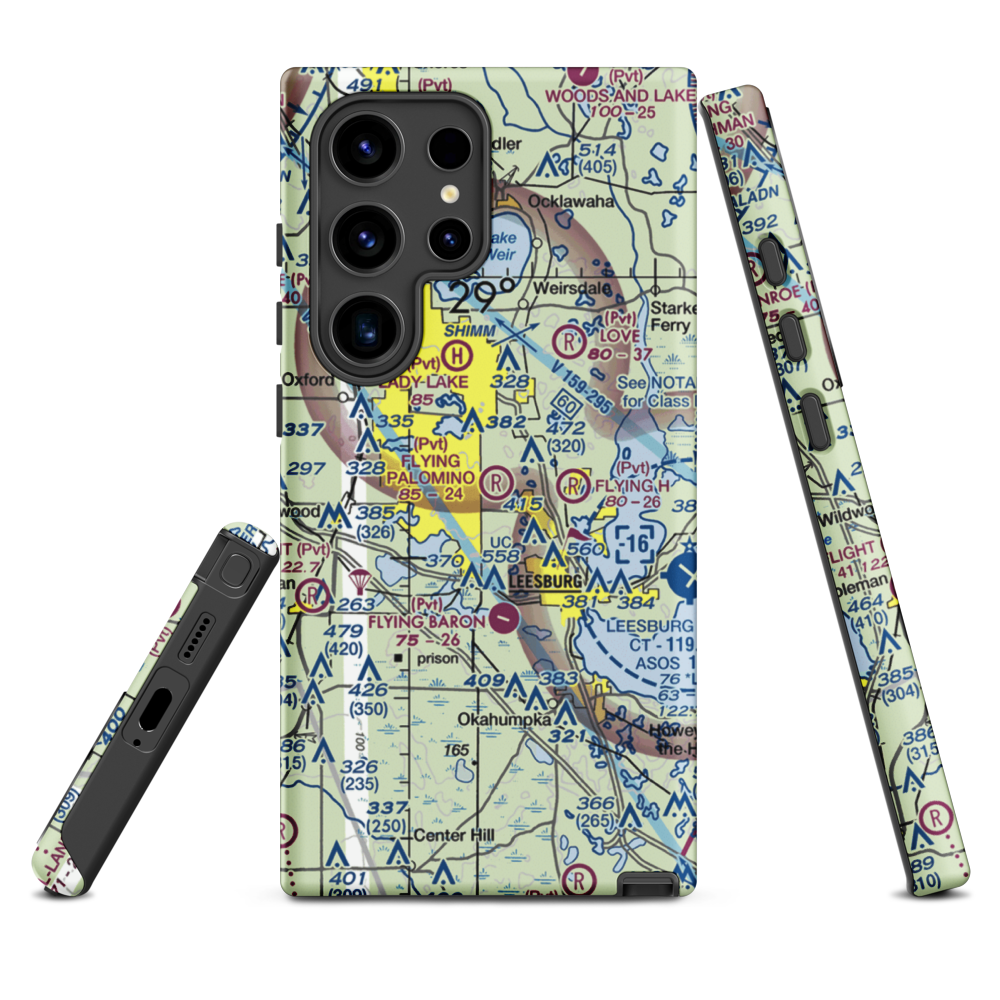 Flying Palomino Ranch Airport (5FA1) VFR Sectional Samsung Phone Case Samsung Galaxy S24 Ultra model shown