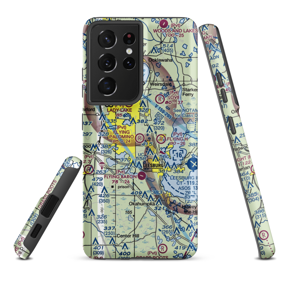 Flying Palomino Ranch Airport (5FA1) VFR Sectional Samsung Phone Case Samsung Galaxy S21 Ultra model shown