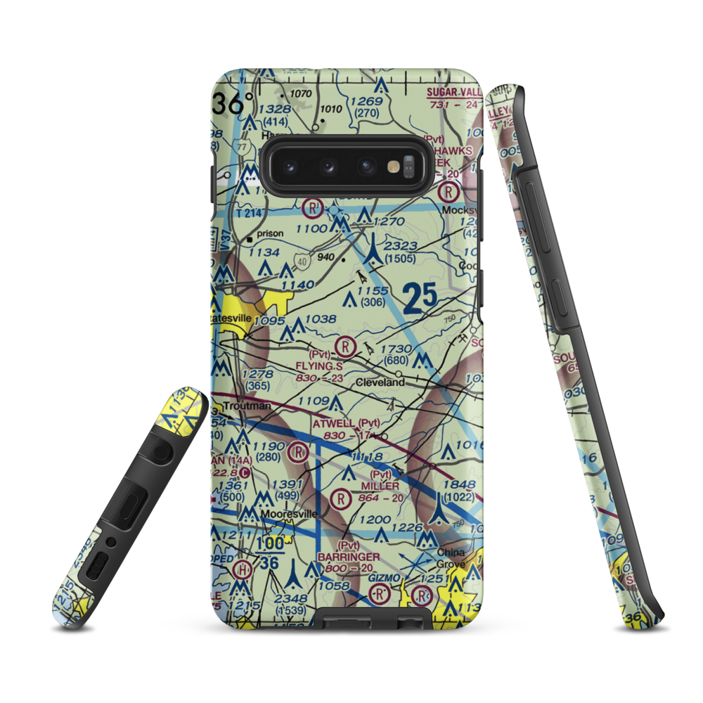 Flying S Ranch Airport (0NC8) VFR Sectional Samsung Phone Case Samsung Galaxy S10 Plus model shown
