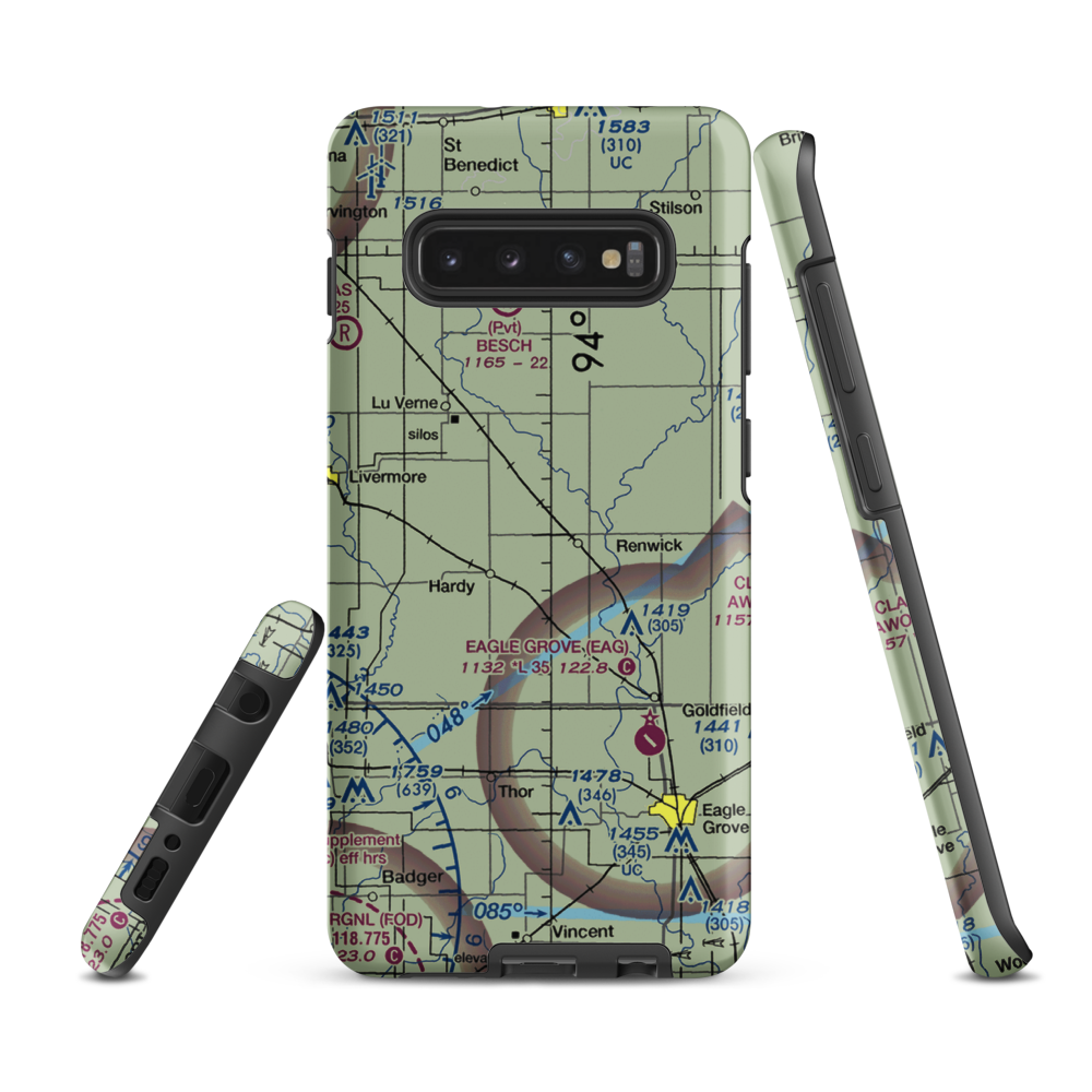 Flying S Ranch Airport (5IA6) VFR Sectional Samsung Phone Case Samsung Galaxy S10 Plus model shown