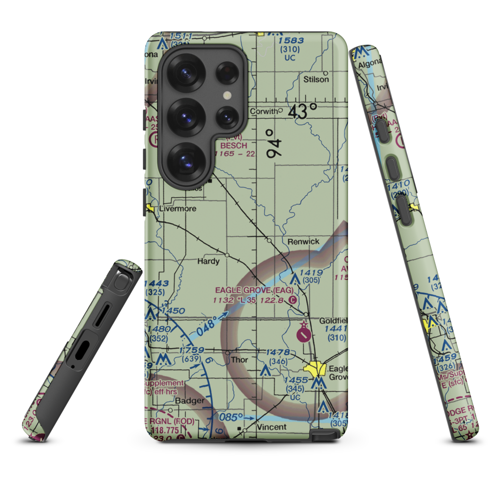 Flying S Ranch Airport (5IA6) VFR Sectional Samsung Phone Case Samsung Galaxy S25 Ultra model shown