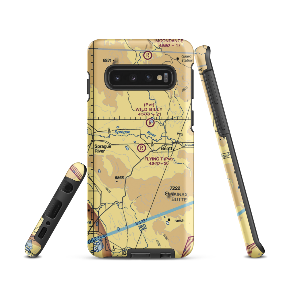 Flying T Ranch Airport (5OR4) VFR Sectional Samsung Phone Case Samsung Galaxy S10 model shown