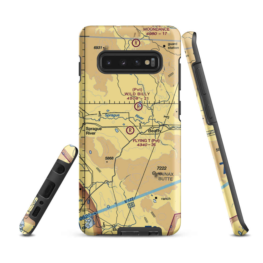 Flying T Ranch Airport (5OR4) VFR Sectional Samsung Phone Case Samsung Galaxy S10 Plus model shown