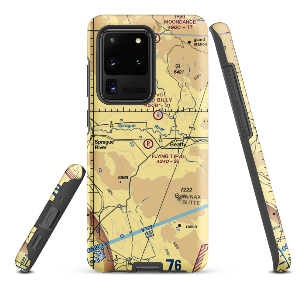 Flying T Ranch Airport (5OR4) VFR Sectional Samsung Phone Case Samsung Galaxy S20 Ultra model shown
