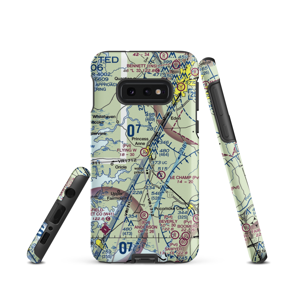 Flying W Airport (5MD5) VFR Sectional Samsung Phone Case Samsung Galaxy S10e model shown