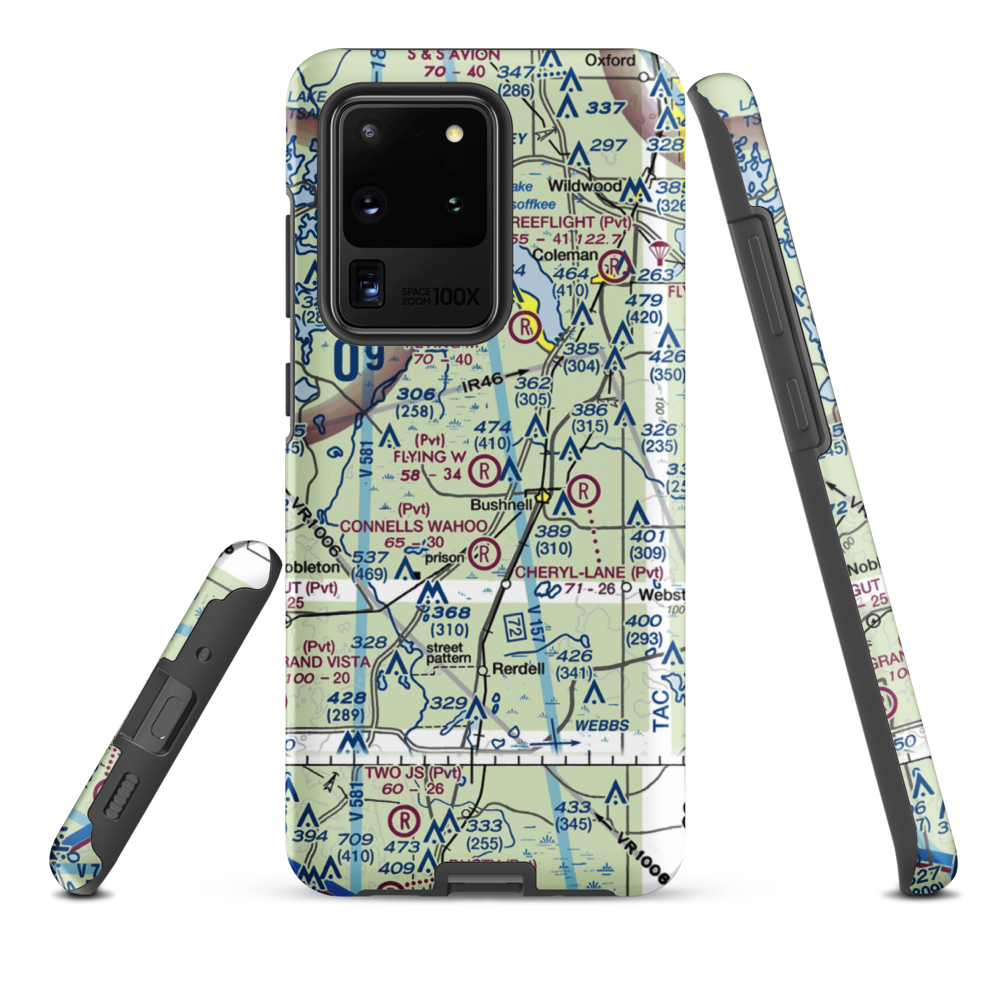 Flying W Airranch Airport (9FL1) VFR Sectional Samsung Phone Case Samsung Galaxy S20 Ultra model shown