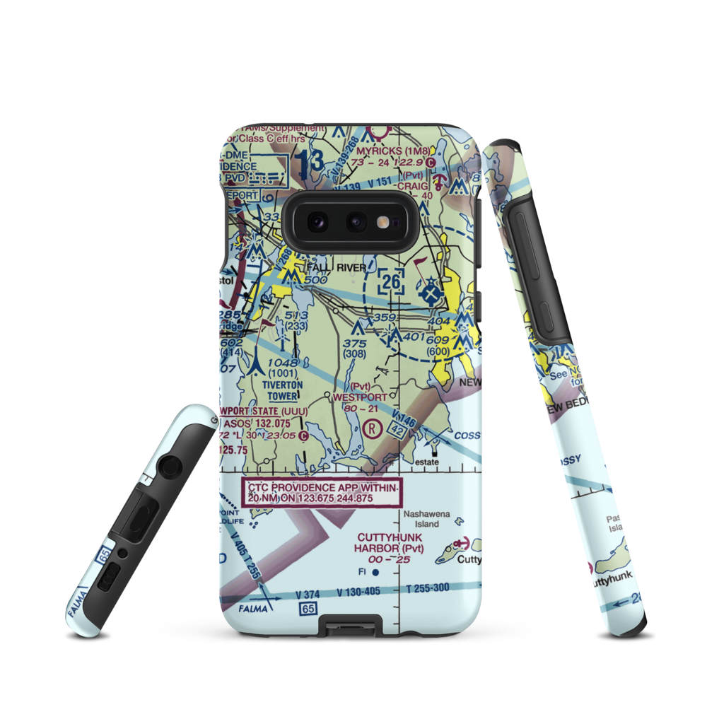 Flynns Noquochoke Seaplane Base (2MA6) VFR Sectional Samsung Phone Case Samsung Galaxy S10 Plus model shown