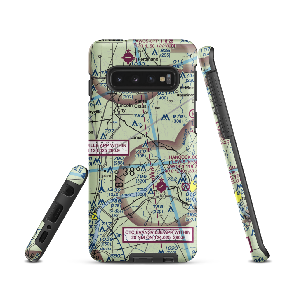 Foertsch Airport (II49) VFR Sectional Samsung Phone Case Samsung Galaxy S10 model shown
