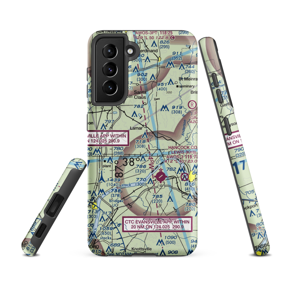 Foertsch Airport (II49) VFR Sectional Samsung Phone Case Samsung Galaxy S21 FE model shown