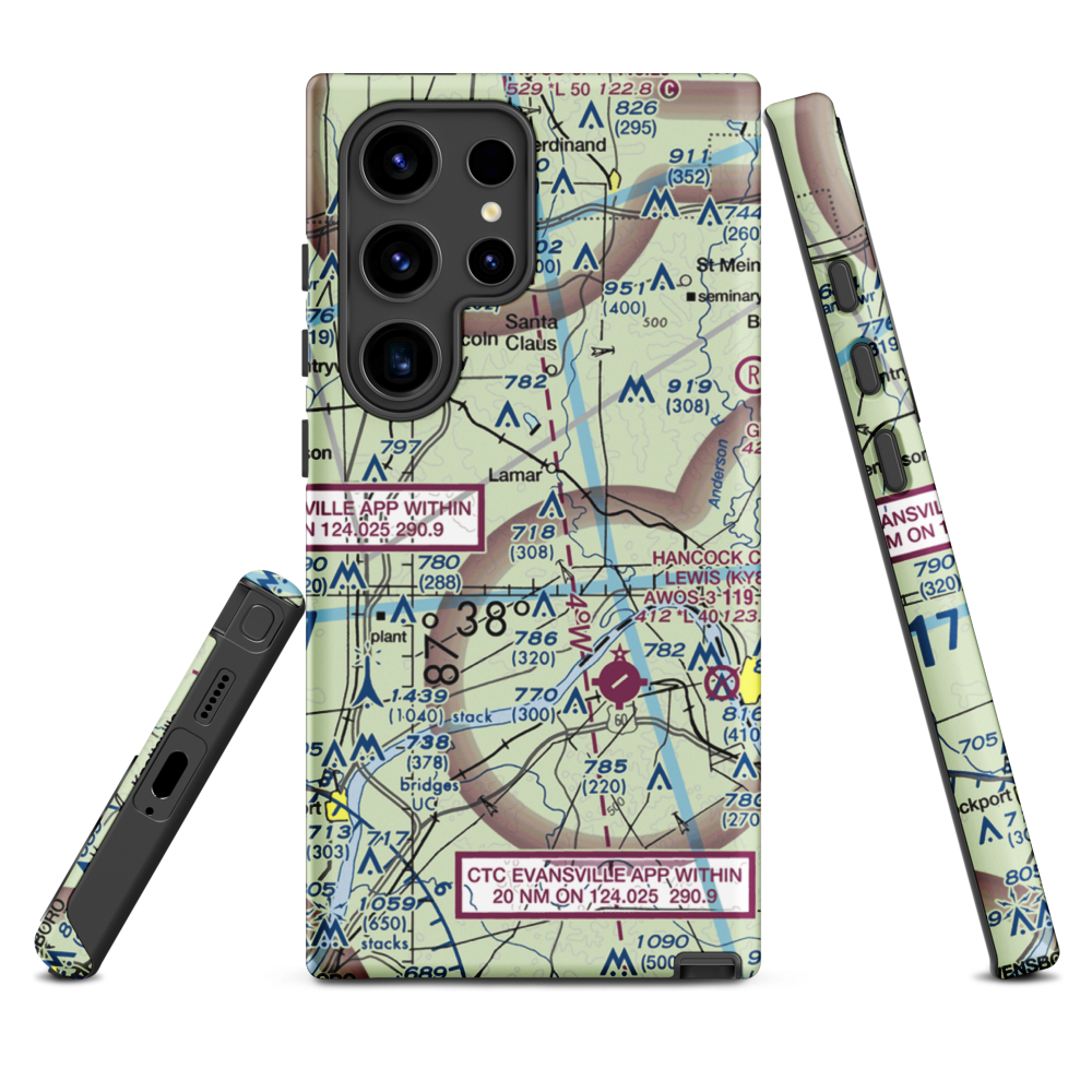 Foertsch Airport (II49) VFR Sectional Samsung Phone Case Samsung Galaxy S24 Ultra model shown