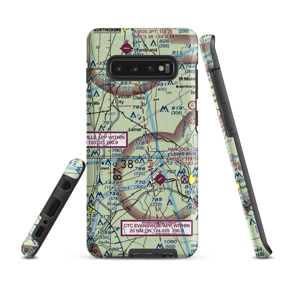 Foertsch Airport (II49) VFR Sectional Samsung Phone Case Samsung Galaxy S10 Plus model shown