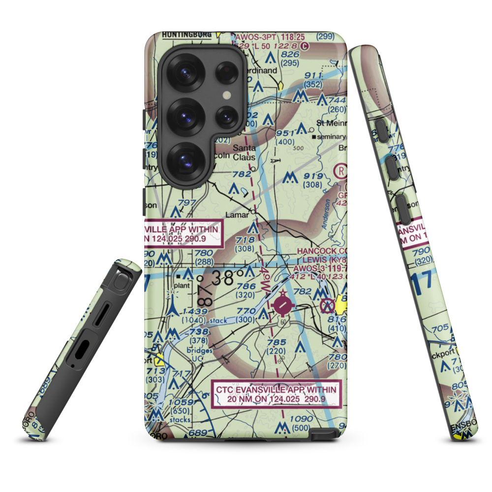 Foertsch Airport (II49) VFR Sectional Samsung Phone Case Samsung Galaxy S25 Ultra model shown