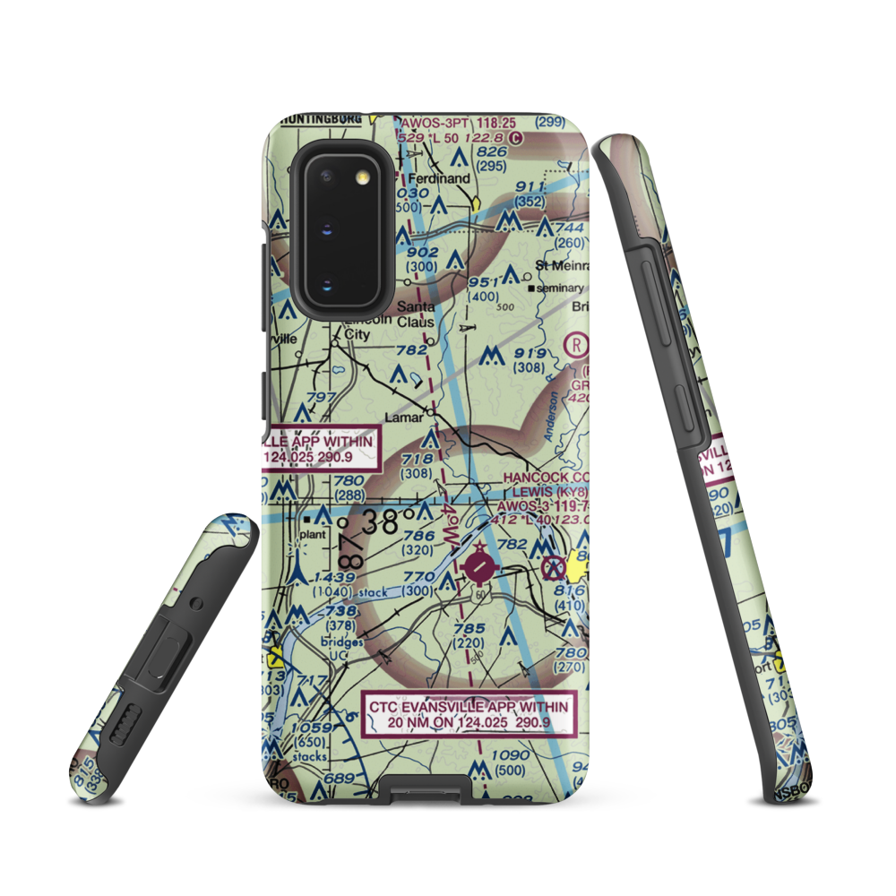 Foertsch Airport (II49) VFR Sectional Samsung Phone Case Samsung Galaxy S20 model shown