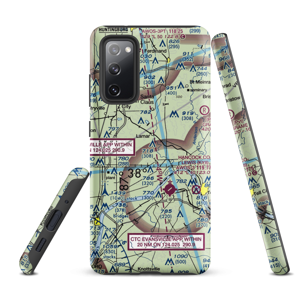 Foertsch Airport (II49) VFR Sectional Samsung Phone Case Samsung Galaxy S20 FE model shown