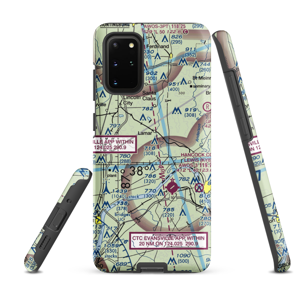 Foertsch Airport (II49) VFR Sectional Samsung Phone Case Samsung Galaxy S20 Plus model shown