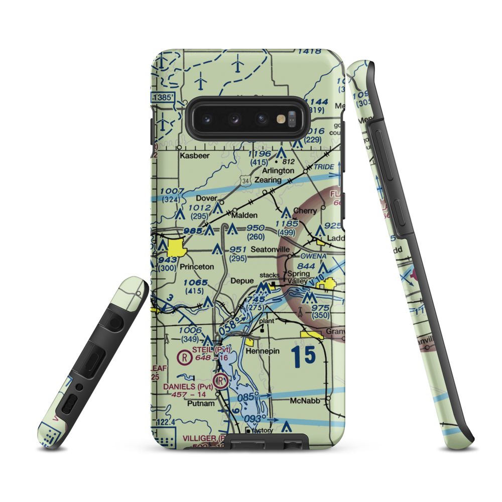 Foley Airport (72LL) VFR Sectional Samsung Phone Case Samsung Galaxy S10 Plus model shown