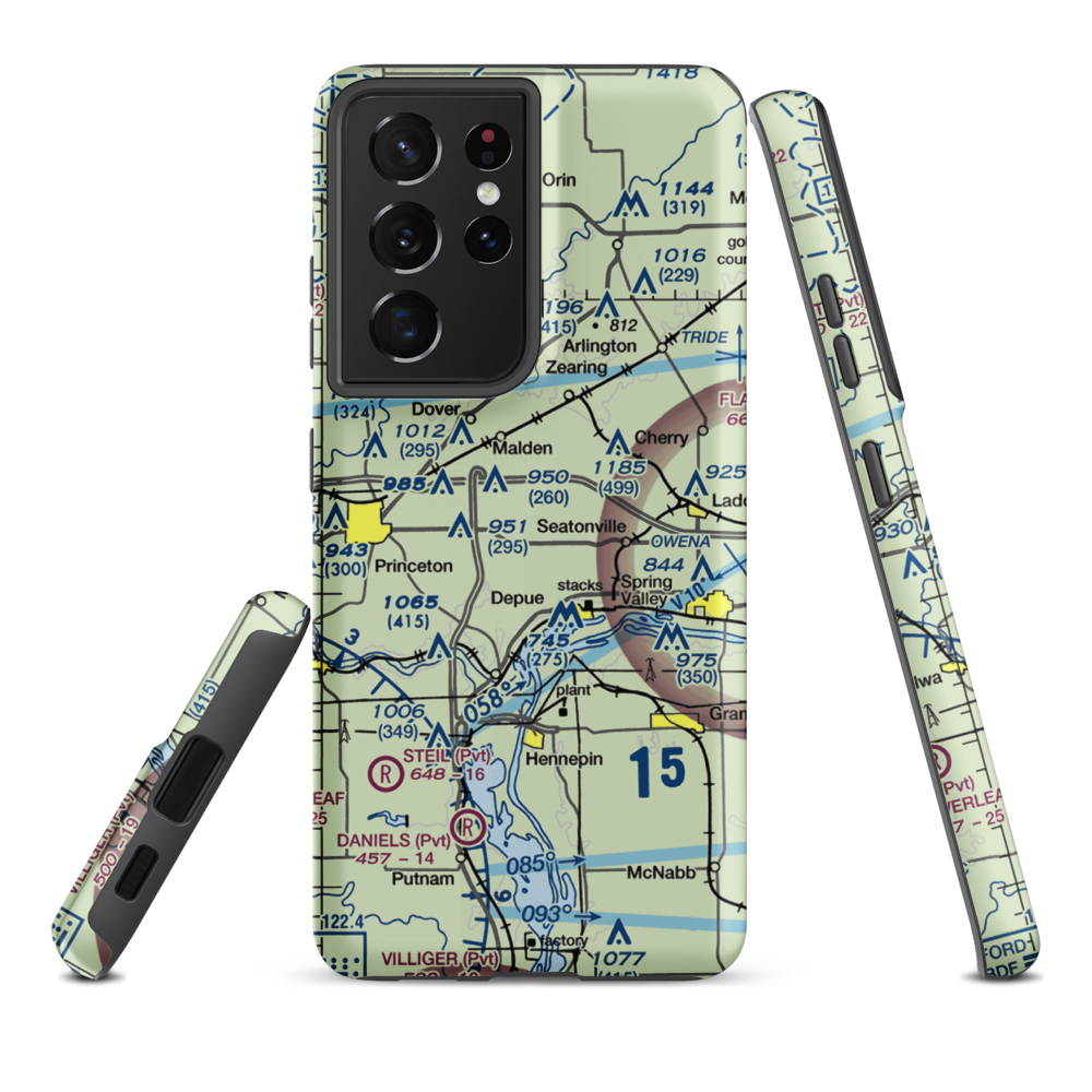 Foley Airport (72LL) VFR Sectional Samsung Phone Case Samsung Galaxy S21 Plus model shown