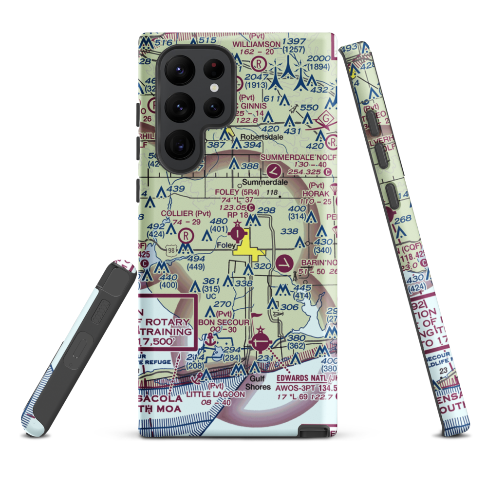 Foley Municipal Airport (5R4) VFR Sectional Samsung Phone Case Samsung Galaxy S22 Ultra model shown